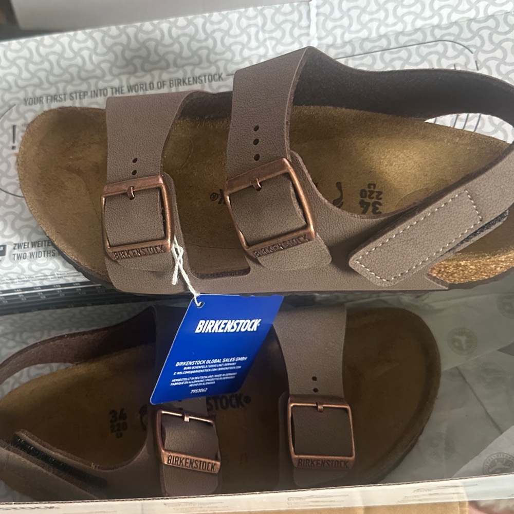 Birkenstock Mocha Double-Strap Sandals kids